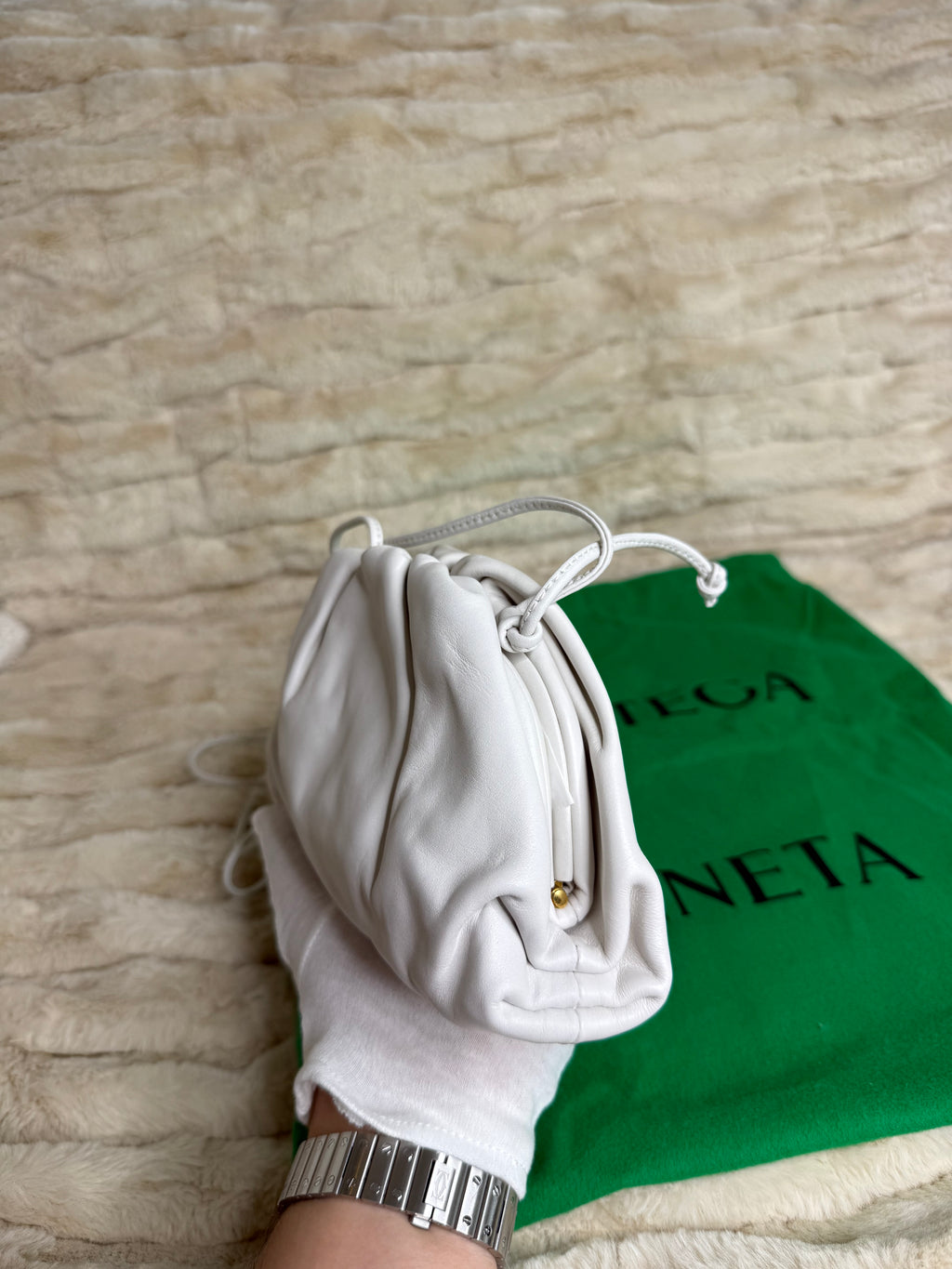 Bottega Veneta Mini Pouch Blanc