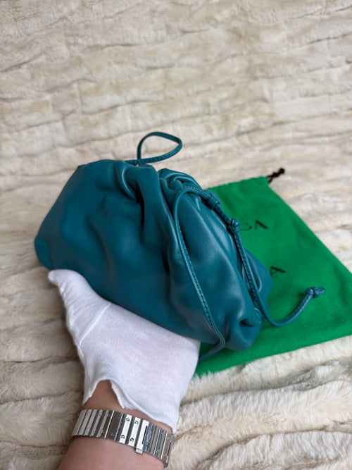 Bottega Veneta Mini Pouch Bleu Canard