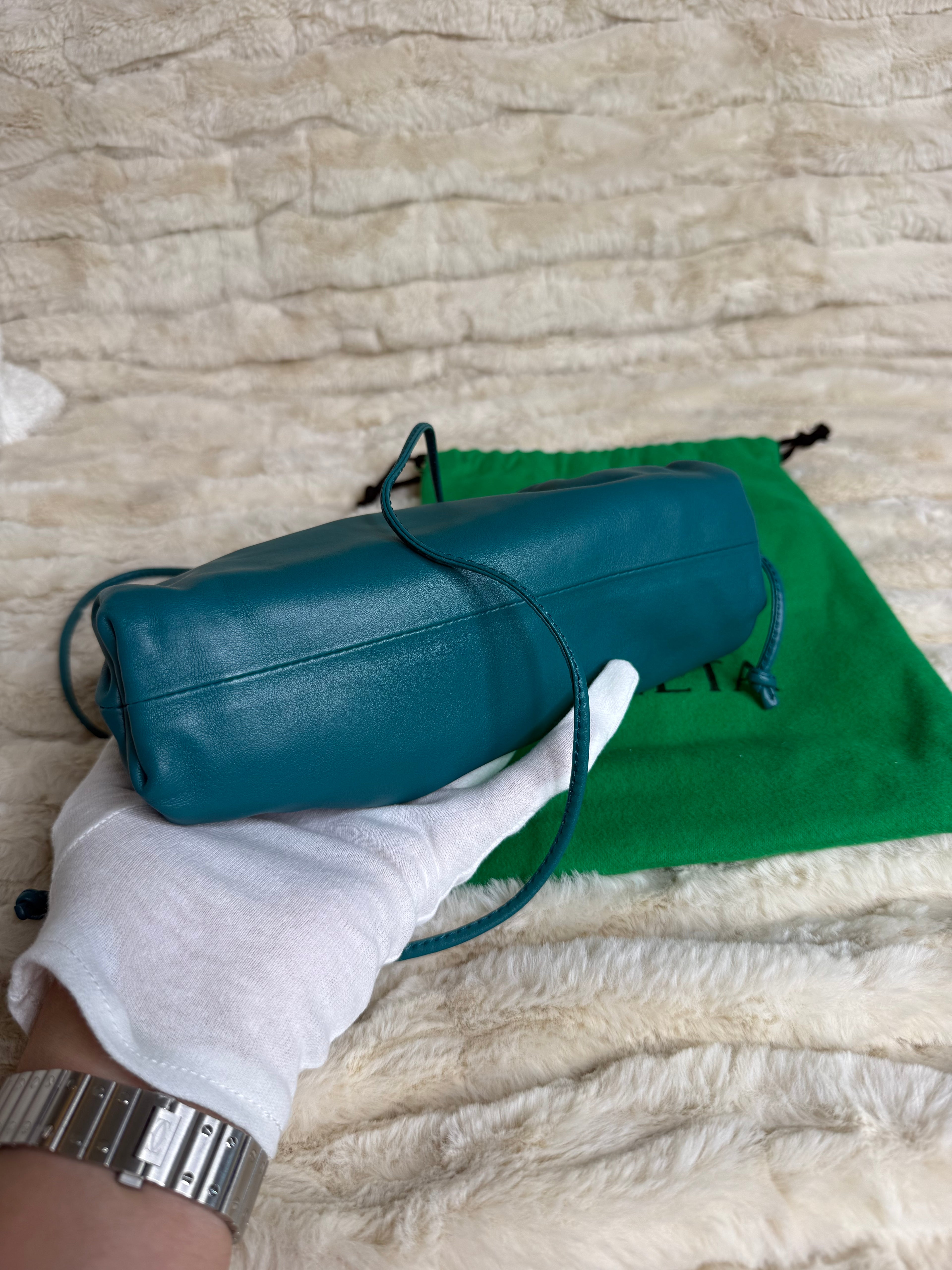Bottega Veneta Mini Pouch Bleu Canard