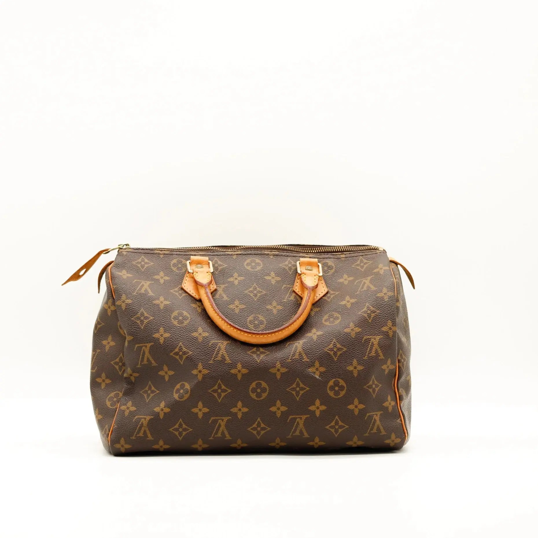 Sac Louis Vuitton Speedy 30 en toile Monogram, sac de luxe d’occasion disponible chez Sorayae