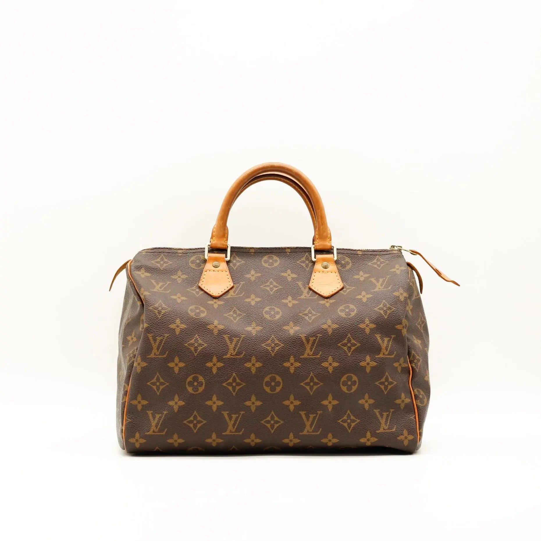 Sac Louis Vuitton Speedy 30 en toile Monogram, sac de luxe d’occasion disponible chez Sorayae
